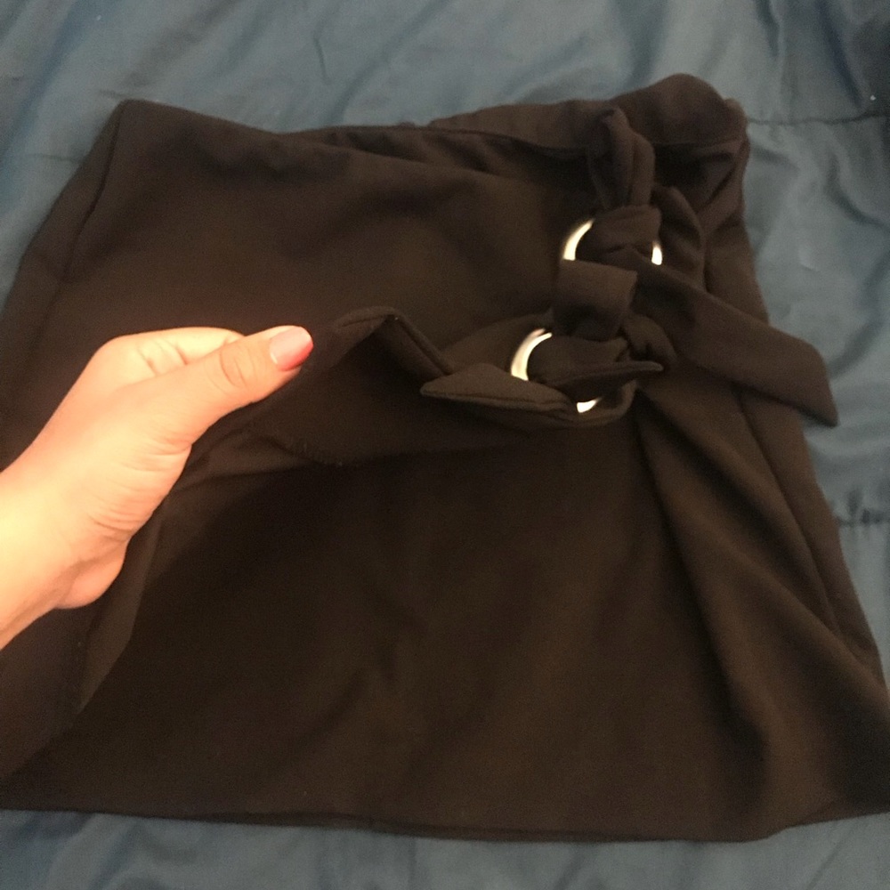 Black mini skirt